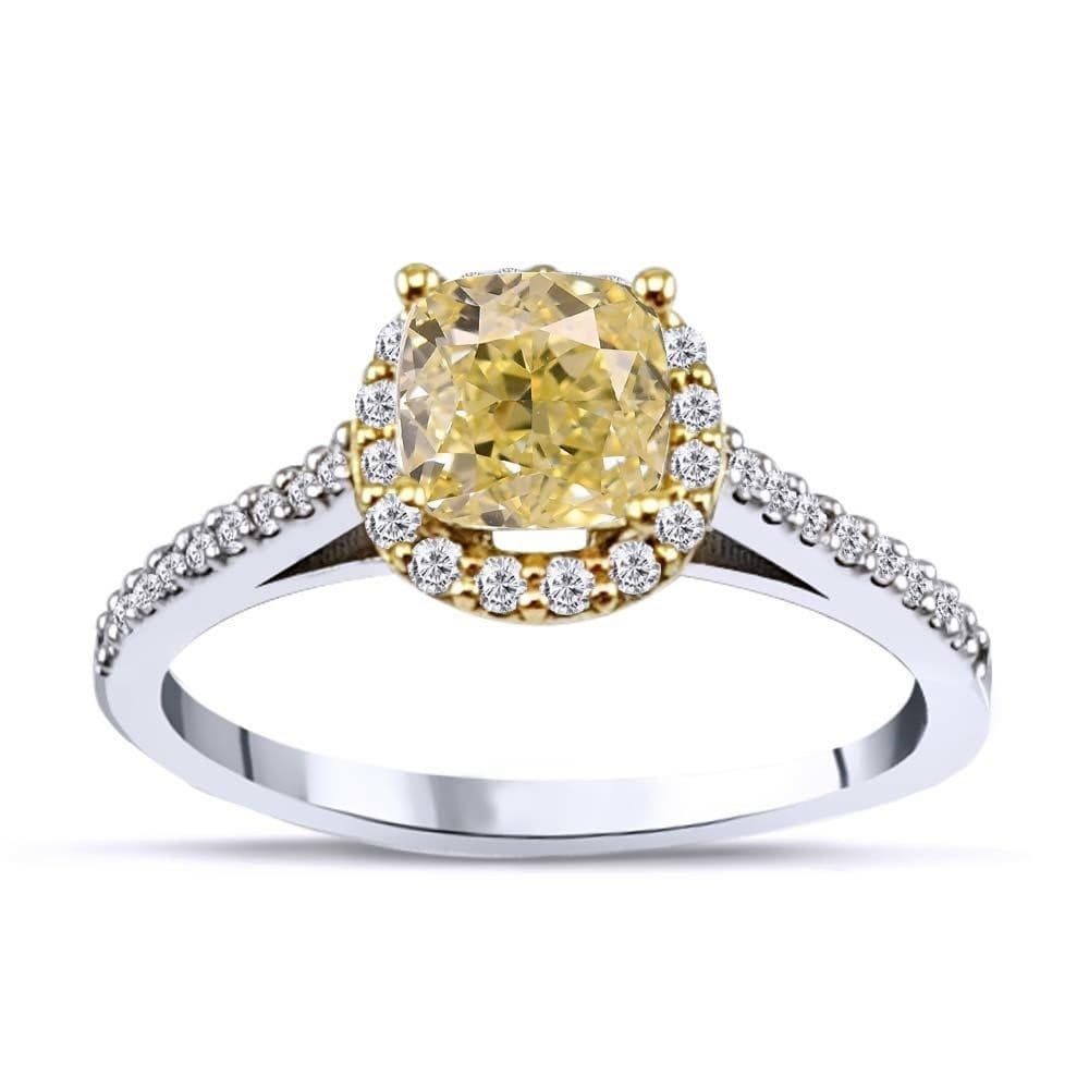 Пръстен с жълт диамант Fancy Colour